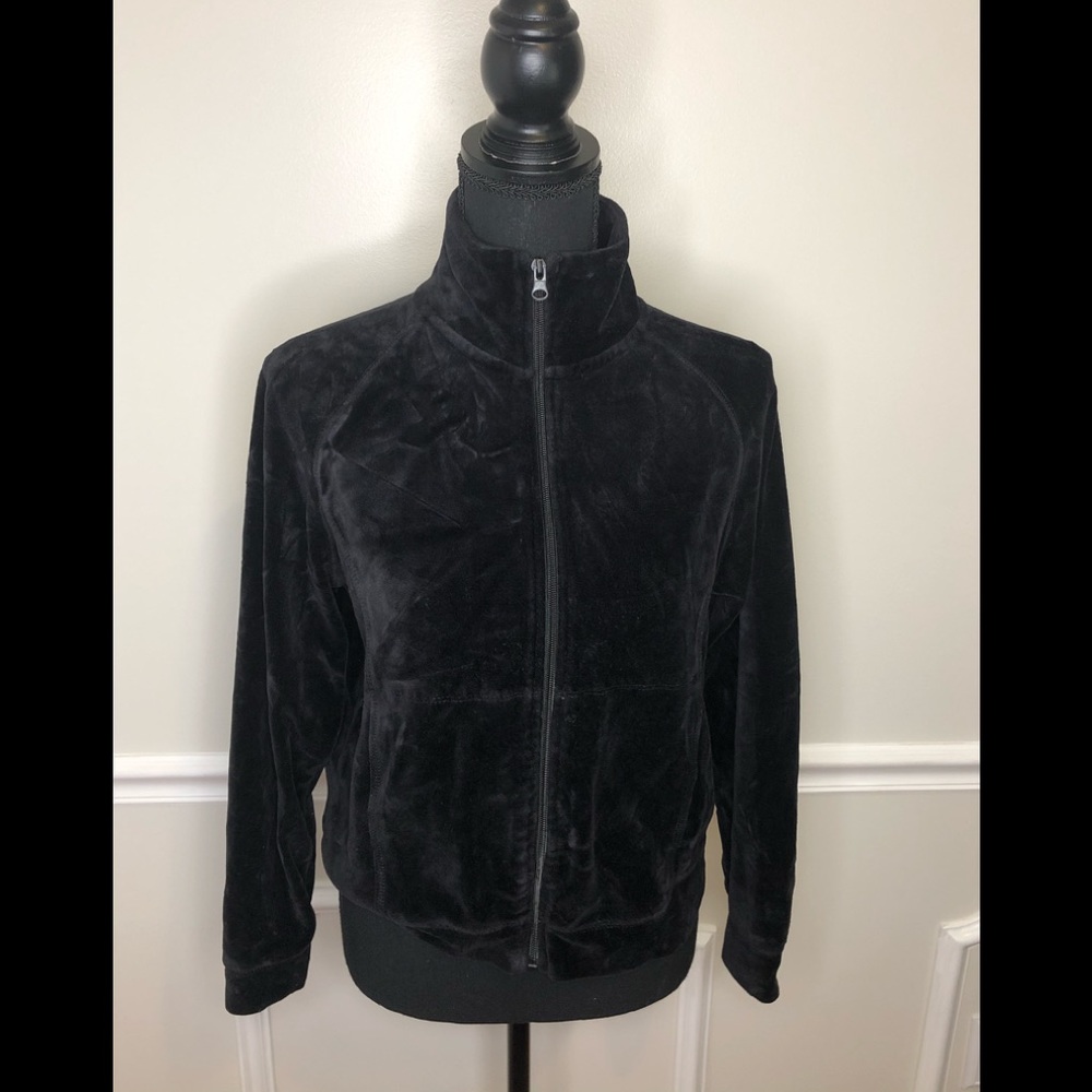New York Laundry velour zip front jacket